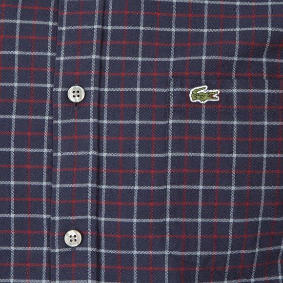 LACOSTE Plaid Checkered Button Up 42 / L - Picture 6 of 15